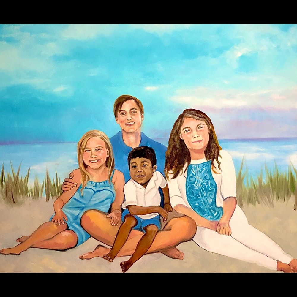 Custom Family Portrait 5ft by 3 Ft.